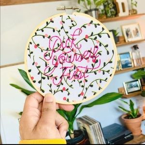 “Pick Yourself First” 7in Embroidery Hoop